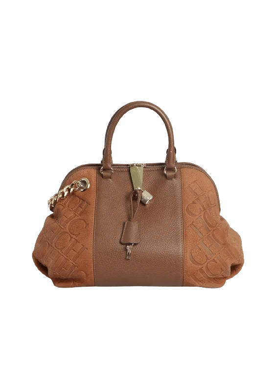 SUEDE MONOGRAM DOME SATCHEL Trendy Handbags At Limited-Time Discounts